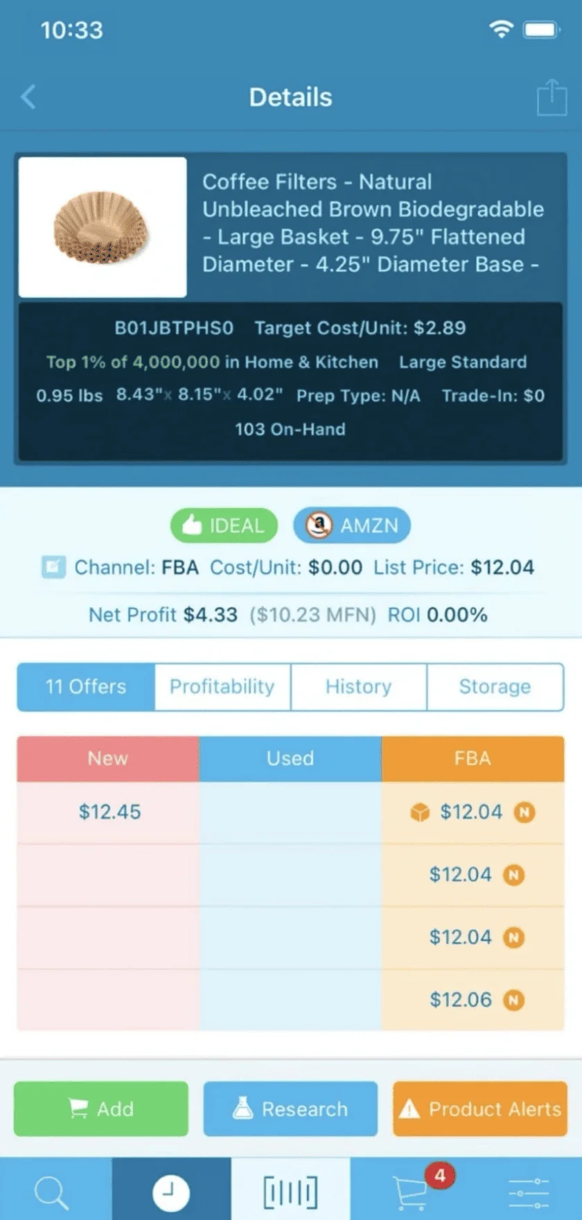 Scoutify buy alert giving a thumbs-up on a product that meets the seller's rules