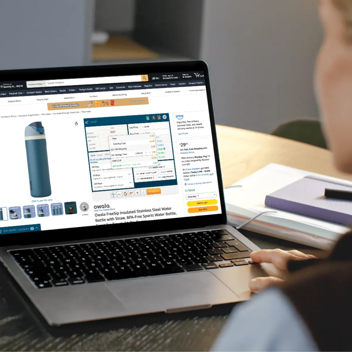New sellers using ScoutX on an Amazon product page