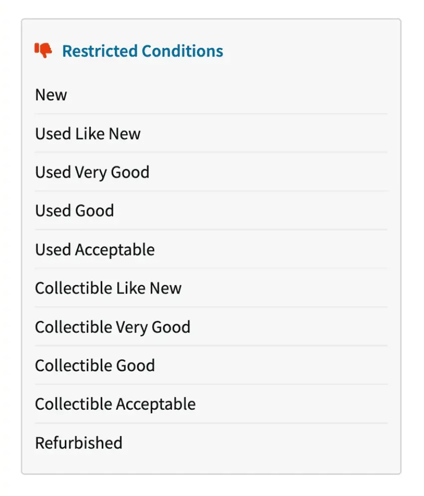 ScoutX showing a restricted product