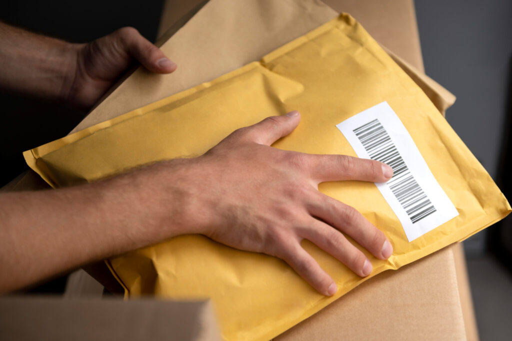 Amazon GTIN exemption - A close-up of a product label with a barcode for identification.