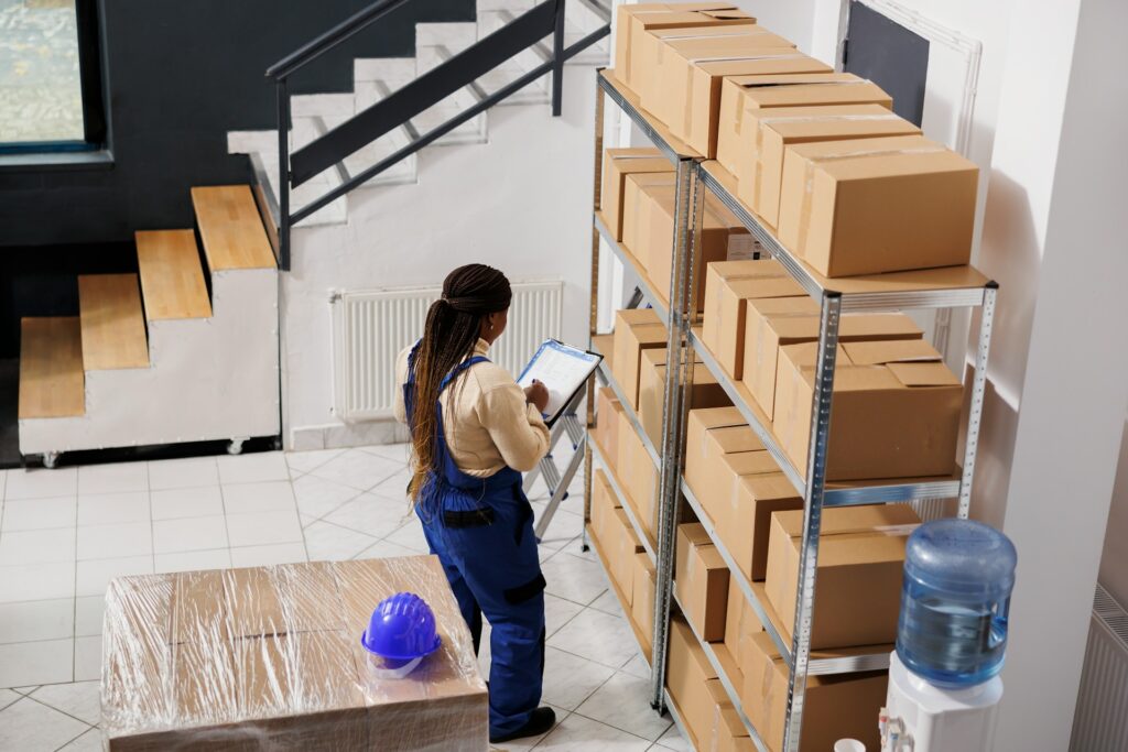 eBay inventory management software - A seller checking inventory, representing management software